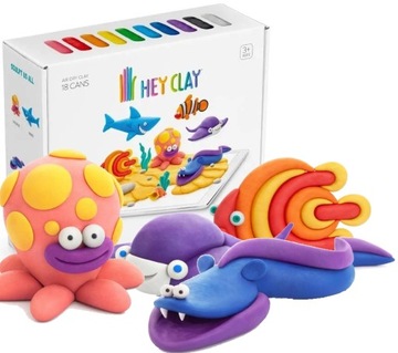 HEY CLAY PASTE OCEAN FISH TM TOYS 18003