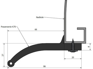 фото thumb №12, Расширители резиновые 7 cm крыльев колёсная арка montowane od бок