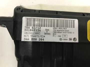фото thumb №7, Vw passat cc b7 подушка пасажира 3aa880204