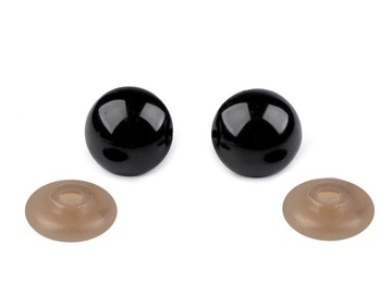 Oczy do maskotek 20 mm czarne 10 szt.
