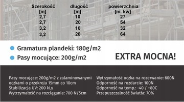БРЕЗЕНТ ДЛЯ ФОЛЬГЕННЫХ ТУННЕЛЕЙ 2,7Х20М, АРМИРОВАННЫЙ 180Г/М