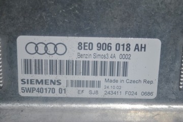 фото thumb №7, Комп'ютер двигуна audi a4 b6 1.6 8e0906018ah 5wp4017001