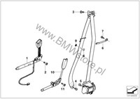 фото thumb №9, Bmw 5 e60 e61 натяжитель поперечина pas безопасности левый перед чёрный eu