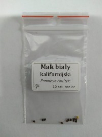 Семена мака калифорнийского белого - кустарник, огромный до 1,5 м, крупные цветы