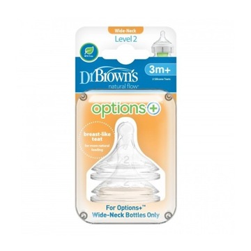 Соска-пустышка DRBROWNS Natural Flow Level 2 3 м+ 2 шт.