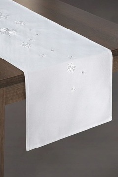 BIEŻNIK ŚWIĄTECZNY RENE 33x140 KREMOWY