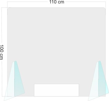 Крышка прилавка из плексигласа 120х100, стоячее оргстекло 3мм.