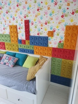 Tapicerowane Panele Lego na ścianę, DZIECI 25x25