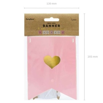 BANER mix Xo Xo walentynki GIRLANDA 15 x 95 cm