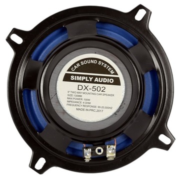 Автомобильный динамик Simply Audio DX-502 130 мм / 13 см, 2-полосный, 1 шт.