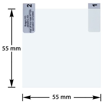 2 szt Folia ochronna kwadrat 55 mm 5,5 cm 3,1 cala