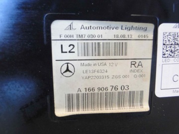 фото thumb №13, Mercedes gle w166 166 лампа права повний led ils usa