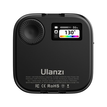 Lampa LED Ulanzi U60 RGB na Magens Klips 1/4'' ISO do Telefon Aparat Kamera