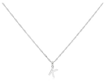 Серебряная цепочка с буквой К, колье женское 925 пробы