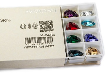 КРАСНЫЕ СЕРЕБРЯНЫЕ ЗАЖИМЫ, БОЛЬШИЕ КРИСТАЛЛЫ SWAROVSKI