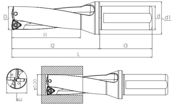 Сверло складное fi 17 D4 SDUM WCM.030208 SMOXH SM16729