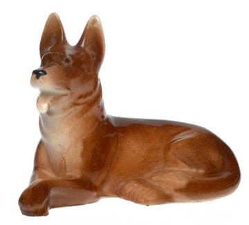 Pies 13 - śliczna figurka porcelanowa zabytkowa