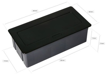 РАЗЪЕМ НАСТОЛЬНОГО УДЛИНИТЕЛЬНОГО КАБЕЛЯ + USB СНЯТ, ЧЕРНЫЙ