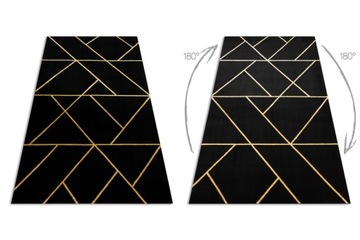 Ковер EMERALD KRESKI glamour черное золото 140х190