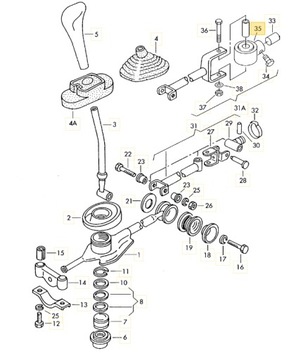 РЫЧАГ МЕХАНИЧЕСКОЙ ПЕРЕДАЧ SKODA FELICIA 893711615 AUDI 80 CADDY