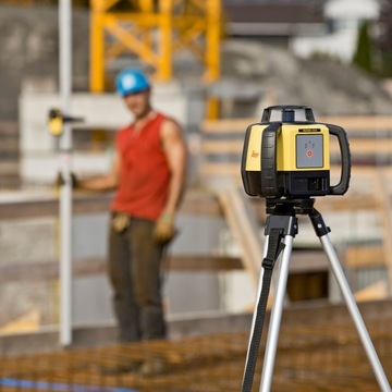 Niwelator laserowy obrotowy Leica Rugby 610 detektor wiązki 600 m IP67