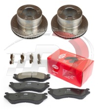 фото thumb №1, Dodge ram 3500 2003-2008 гальмівні диски + гальмівні колодки гальмівні задня cer + пластини