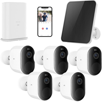 5x НАРУЖНЫЕ КАМЕРЫ IMILAB EC4 2560p 2K + ШЛЮЗ + СОЛНЕЧНАЯ СОЛНЕЧНАЯ ПАНЕЛЬ