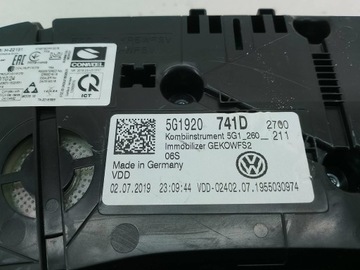фото thumb №10, Спидометр vw golf vii 5g1920741d 5g1260211 1.6 tdi