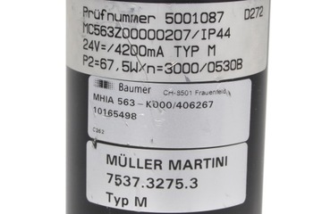 BAUMER servomotor MHIA 563, 24VDC, 67,5W, typ M