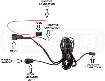 4xled 1600 LM 16W Рабочая лампа + соединение