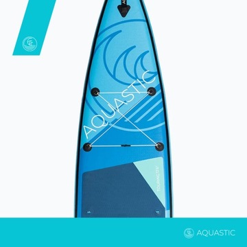 Доска AQUASTIC Touring SUP 12 футов 6 дюймов, 2024 г., синяя, 380 см, противоскользящая