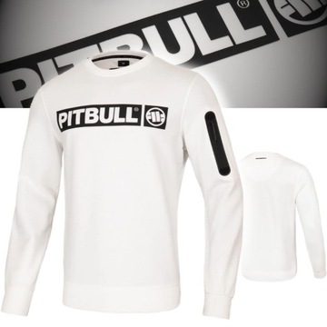 PITBULL WEST COAST BLUZA MĘSKA CREWNECK BEYER 300g BIAŁA XL