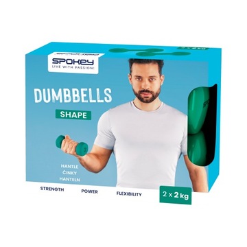 Набор виниловых гантелей Spokey SHAPE 2х2 кг
