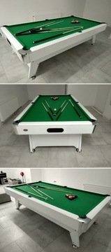 Белый бильярдный стол Radley Diamond Pool 7FT + накладка для теннисной вечеринки