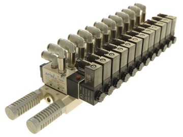 Wyspa 12 zaworowa AIRTAC Seria 100 5/2 - 1/8 - 12 V - 24V - 230 V