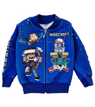 Толстовка для мальчика 104 MINECRAFT BLUE BOMBER
