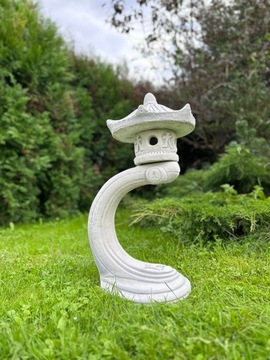 Betonowa Latarnia Lampa Japońska na łuku Pagoda Ozdoba do ogrodu 70 cm 26kg