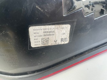 фото thumb №15, Лампа зад задняя правая левая renault talisman универсал 265559260r 265505075r