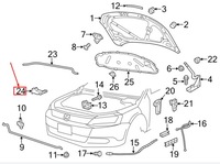 фото thumb №7, Vw jetta mk6 16 rear правий капот insulation 5c6823730