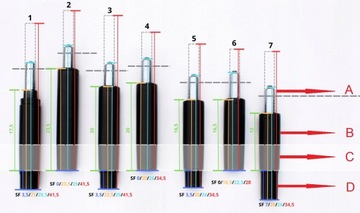 Прочный, зауженный подъёмник, ОФИСное вращающееся кресло ACTUATOR, 200 мм