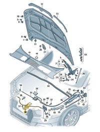 фото thumb №3, Оригинальные тяга замка капот оригинальный номер audi a4 b9