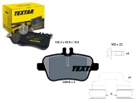 фото thumb №1, Тормозные колодки тормозные mercedes задняя w176 x156 2,0 12- te