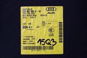 фото thumb №13, Audi q3 f3 боковина килим оббивка багажника 83a861529b 83a863879e 83a863880