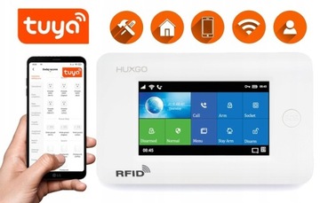 Беспроводная сигнализация GSM + WiFi с приложением TUYA, HUXGO HXA006