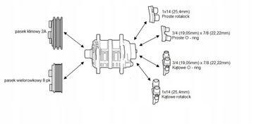 Компрессор кондиционера QP TM16 2A 12V Hrot 1x14