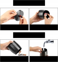 Пепельница металлическая с крышка на taras balkon черная Доставка, фото thumb