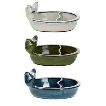 Poidełko i karmnik dla ptaków ceramiczne 2w1 BIAŁE