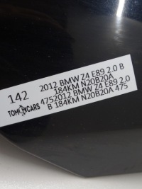 Капот крышка двигателя bmw z4 e89 09-16r czarna лак 475 Доставка, фото thumb