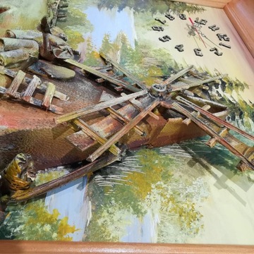 ЧАСЫ, 3D КОЖАНАЯ КАРТИНА, ПОДАРОК, НОВЫЕ