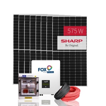 КОМПЛЕКТ FOTOWOLTAICZNY 10 KW ПАНЕЛИ FOTOWOLTAICZNE SHARP 575W PVSET